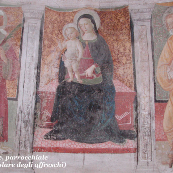 Trevi, Picciche, chiesa di Santo Stefano, affreschi dell'abside, particolare