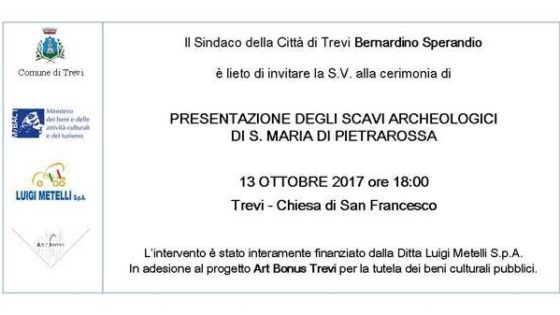Presentazione degli scavi di S. Maria di Pietrarossa